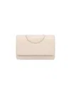 Tory Burch Fleming Chain Wallet In White