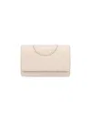 Tory Burch Fleming Chain Wallet In White