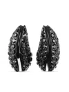 Tory Burch Wave Clip-on Earrings In Black