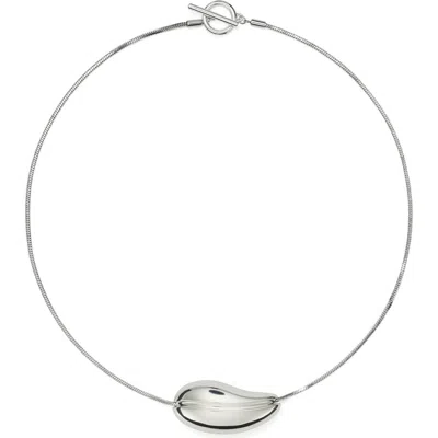 Tory Burch Wave Collar Necklace In Metallic