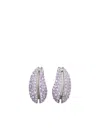 Tory Burch Wave Crystal-embellished Earrings In Purple