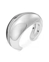 Tory Burch Wave Cuff Bracelet In Silver