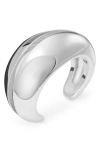 Tory Burch Wave Cuff Bracelet In Light Silver