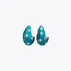 Tory Burch Wave Earring In Blue