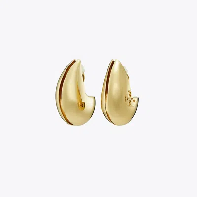 Tory Burch Wave Earring In Light Brass