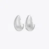 Tory Burch Wave Earring In Light Silver