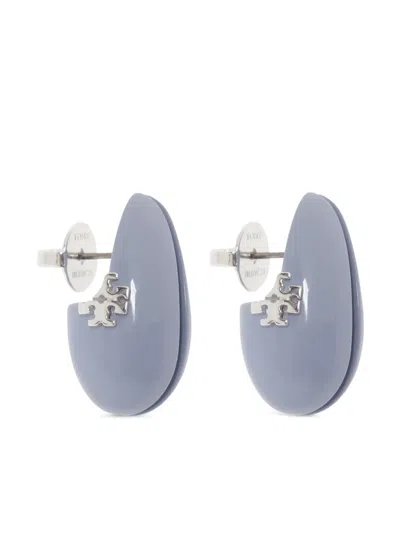 Tory Burch Wave Earrings In Blue