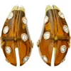 Tory Burch Wave Earrings In Brown