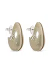 Tory Burch Wave Earrings In Green