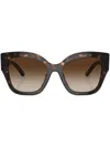 Tory Burch Wayfarer-frame Sunglasses In Brown