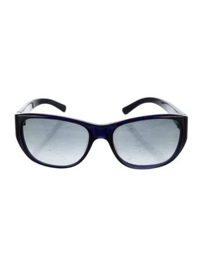 Pre-owned Tory Burch Wayfarer Gradient Sunglasses In Black