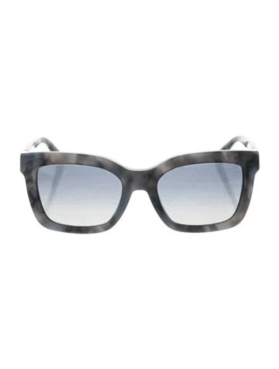 Pre-owned Tory Burch Wayfarer Gradient Sunglasses In Blue