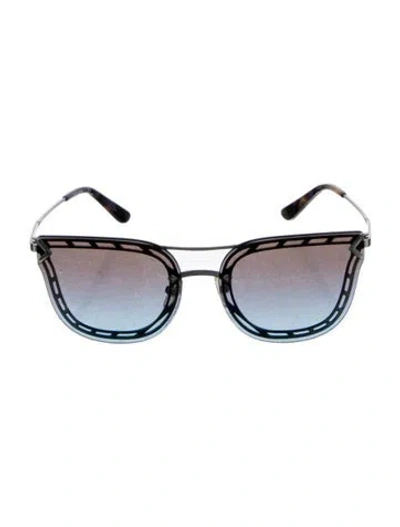 Pre-owned Tory Burch Wayfarer Gradient Sunglasses In Blue