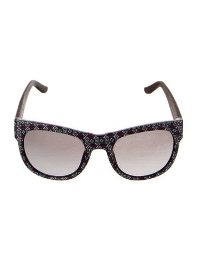 Pre-owned Tory Burch Wayfarer Gradient Sunglasses In Blue