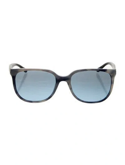 Pre-owned Tory Burch Wayfarer Gradient Sunglasses In Gray