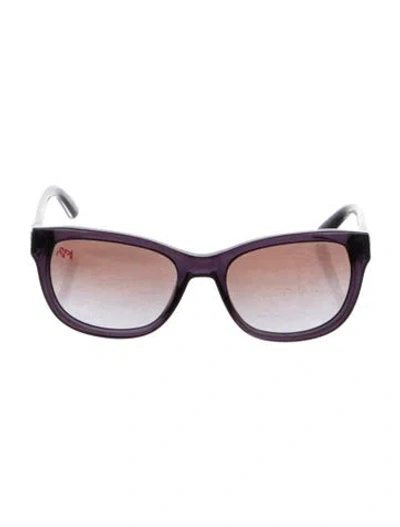 Pre-owned Tory Burch Wayfarer Gradient Sunglasses In Purple