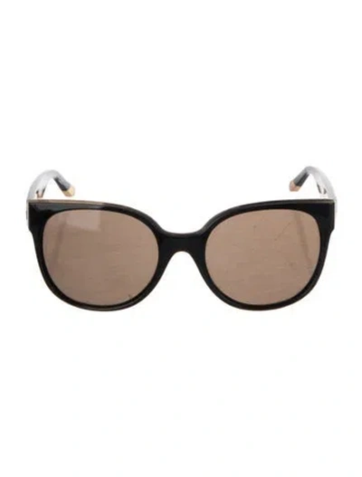 Pre-owned Tory Burch Wayfarer Tinted Sunglasses In Black