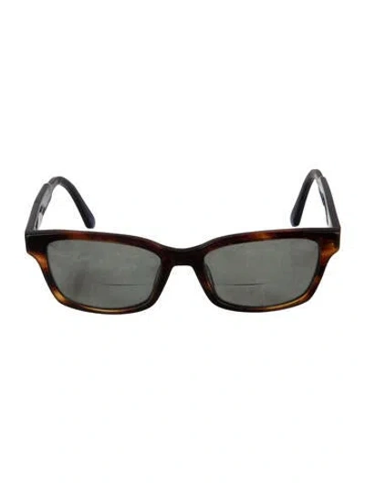 Pre-owned Tory Burch Wayfarer Tinted Sunglasses In Blue