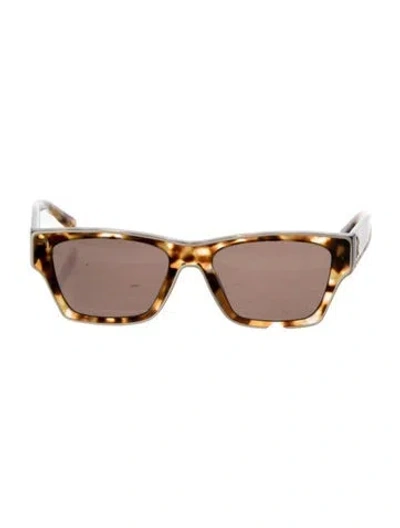 Pre-owned Tory Burch Wayfarer Tinted Sunglasses In Brown