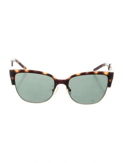 Pre-owned Tory Burch Wayfarer Tinted Sunglasses In Brown