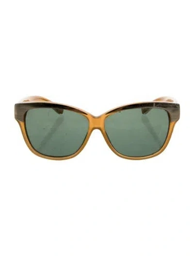 Pre-owned Tory Burch Wayfarer Tinted Sunglasses In Brown