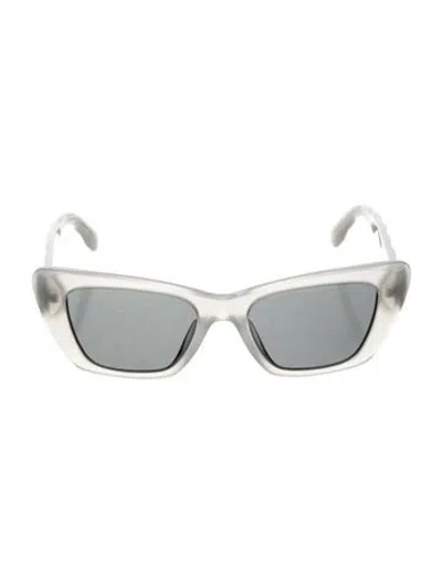Pre-owned Tory Burch Wayfarer Tinted Sunglasses In Gray
