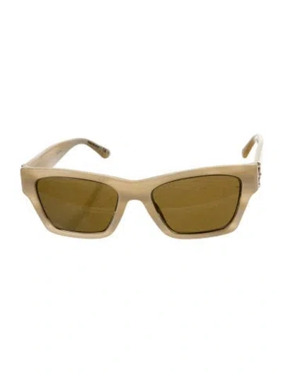 Pre-owned Tory Burch Wayfarer Tinted Sunglasses In Neutral