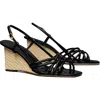 Tory Burch Wedge Espadrille Sandal In Black