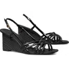 Tory Burch Metallic Wedge Espadrille Sandal In Perfect Black/perfect Black
