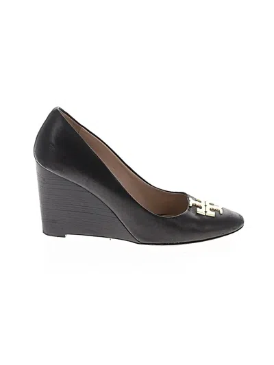 Pre-owned Tory Burch Wedges In Black
