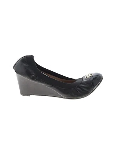 Pre-owned Tory Burch Wedges In Black