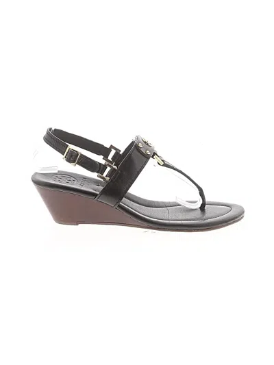 Pre-owned Tory Burch Wedges In Black