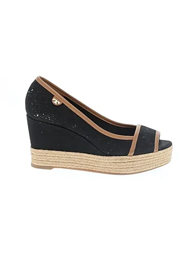 Pre-owned Tory Burch Wedges In Black