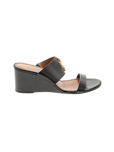 Pre-owned Tory Burch Wedges In Black