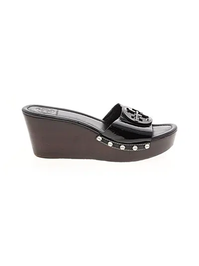 Pre-owned Tory Burch Wedges In Black