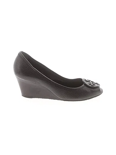 Pre-owned Tory Burch Wedges In Black