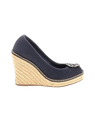 Pre-owned Tory Burch Wedges In Blue