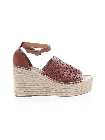 Pre-owned Tory Burch Wedges In Brown