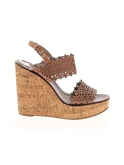 Pre-owned Tory Burch Wedges In Brown