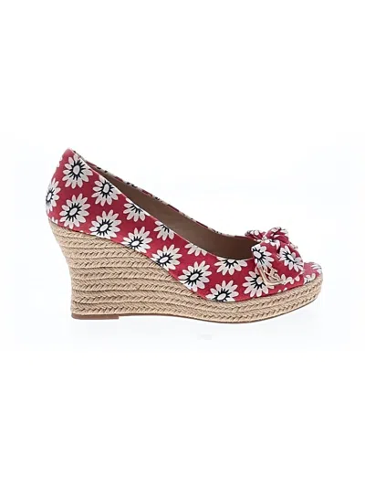 Pre-owned Tory Burch Wedges In Red
