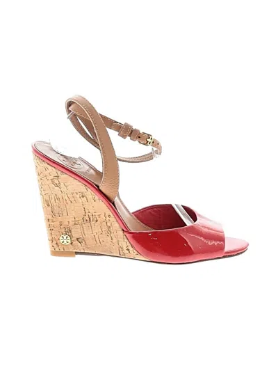 Pre-owned Tory Burch Wedges In Red