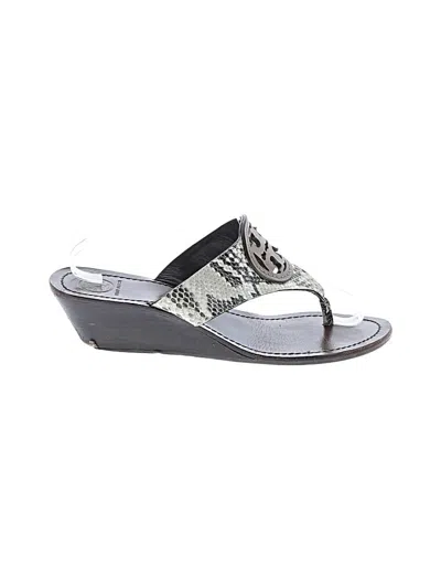 Pre-owned Tory Burch Wedges In Silver