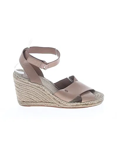 Pre-owned Tory Burch Wedges In Tan