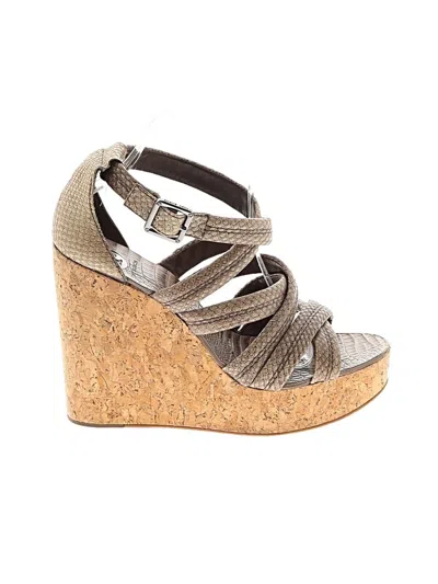 Pre-owned Tory Burch Wedges In Tan