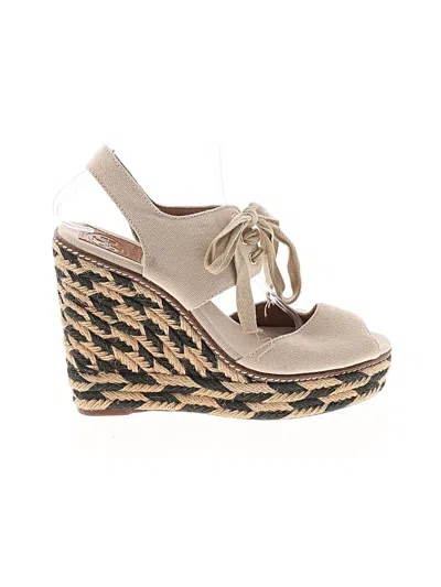 Pre-owned Tory Burch Wedges In Tan