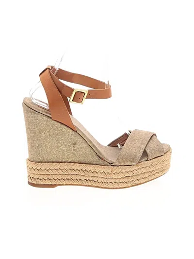 Pre-owned Tory Burch Wedges In Tan