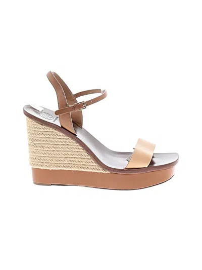 Pre-owned Tory Burch Wedges In Tan