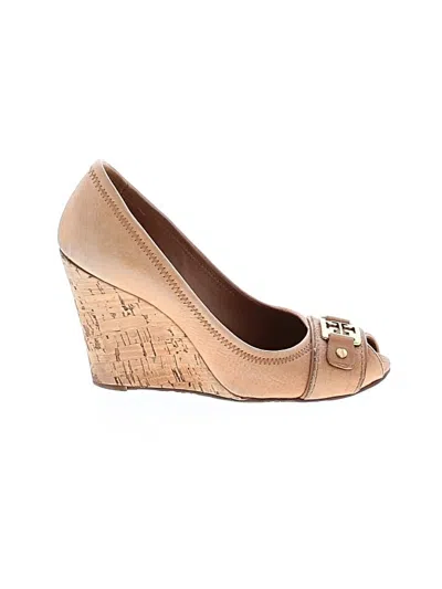 Pre-owned Tory Burch Wedges In Tan
