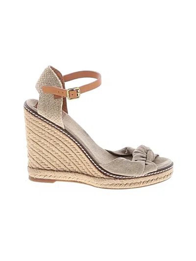 Pre-owned Tory Burch Wedges In Tan
