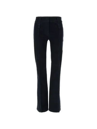 Tory Burch Midnight Blue Stretch Denim Jeans In Black